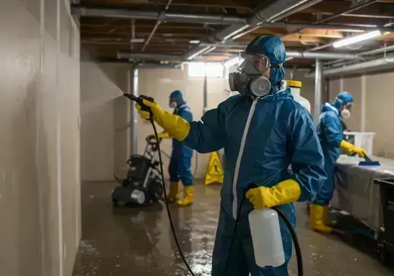 Basement Sanitization and Antimicrobial Treatment process in Meredosia, IL